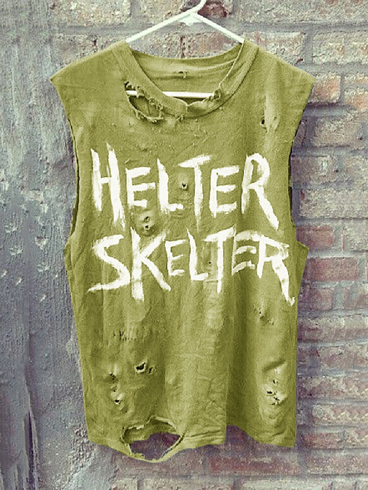 Letter Printed Ripped Plus Size Shirts