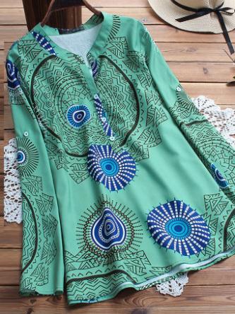 Digital printing V-neck large size shirt