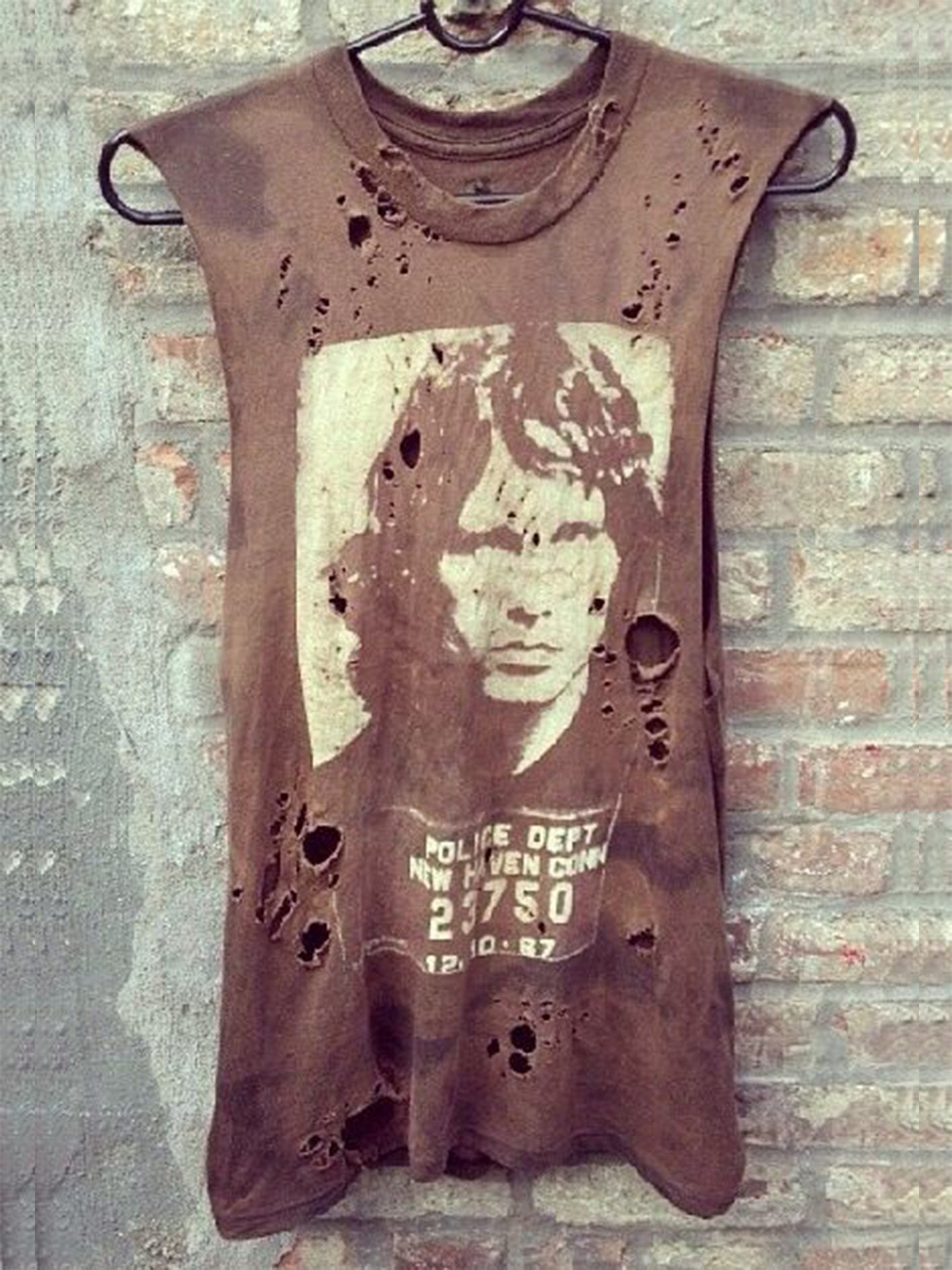 Brown Casual Crew Neck Shirts & Tops