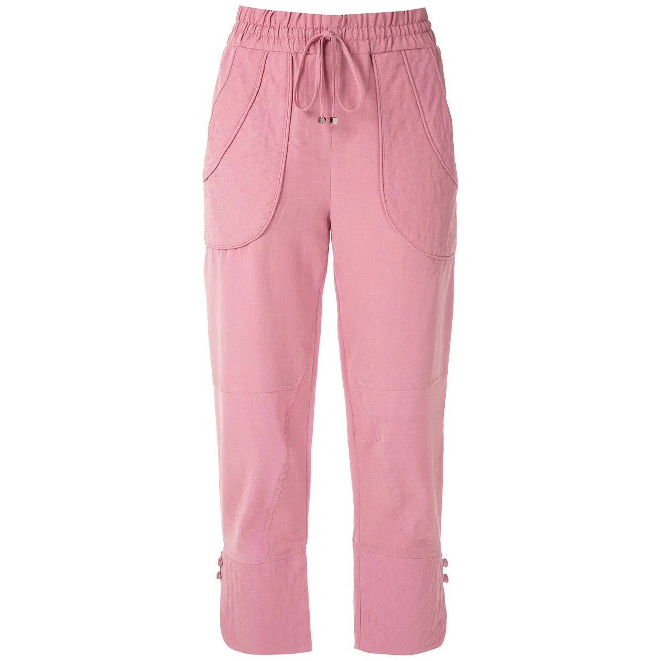 Drawstring cotton and linen pants