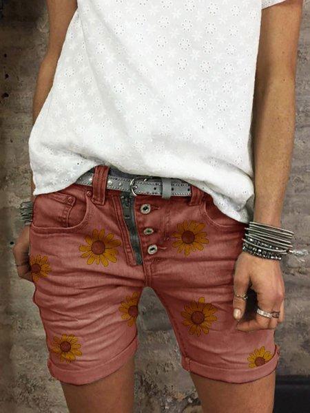 BUTTON DOWN ZIPPER PLUS SIZEE SHORTS PANTS