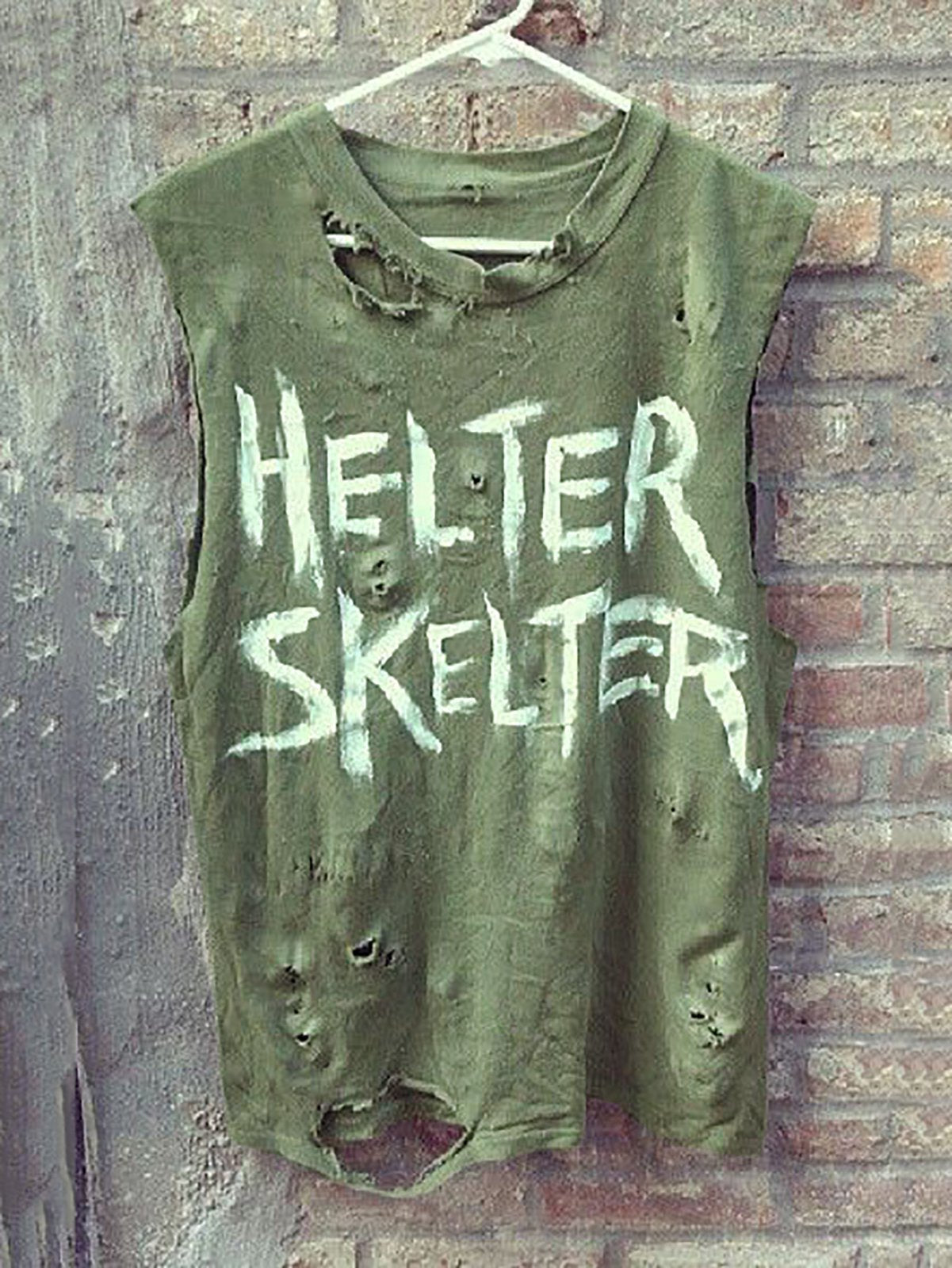 Letter Printed Ripped Plus Size Shirts