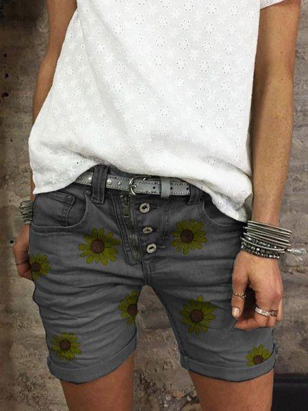 BUTTON DOWN ZIPPER PLUS SIZEE SHORTS PANTS