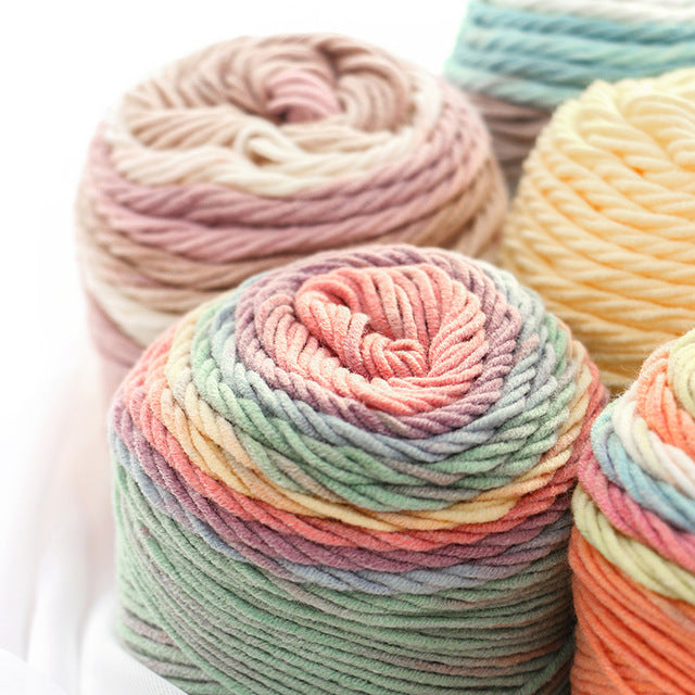 New Rainbow Color Cotton Yarn
