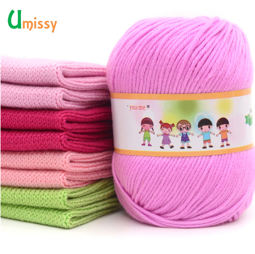Cotton Silk Knitting Yarn Soft Warm Baby Yarn