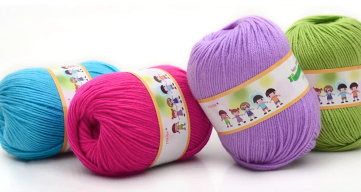 Cotton Silk Knitting Yarn Soft Warm Baby Yarn