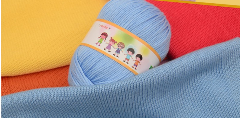 Cotton Silk Knitting Yarn Soft Warm Baby Yarn