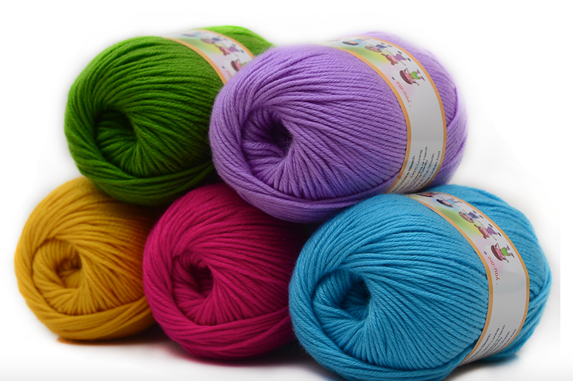 Cotton Silk Knitting Yarn Soft Warm Baby Yarn