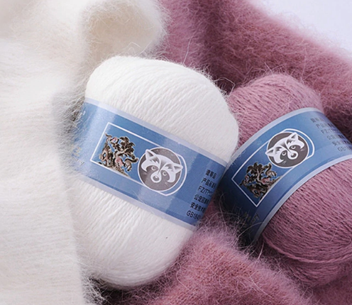 50+20g/set Long Plush Mink Cashmere Yarn