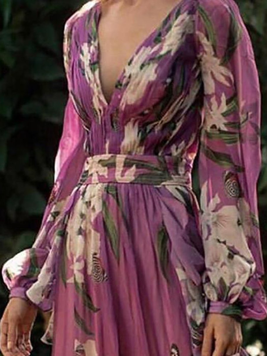 Elegant Bohemian Floral Maxi Dress