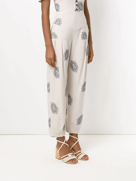 Split printed harem pants
