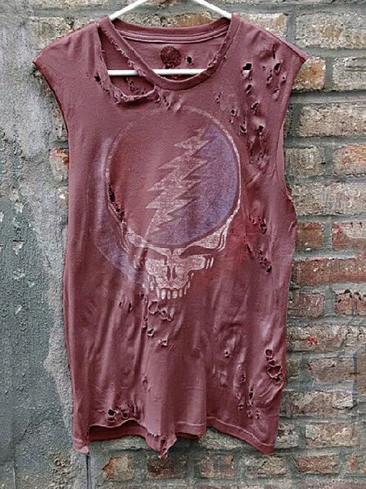 Ripped Graphic Plus Size Shirts