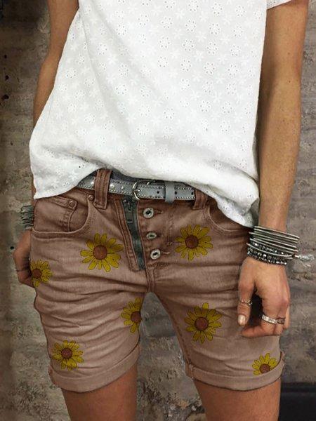 BUTTON DOWN ZIPPER PLUS SIZEE SHORTS PANTS