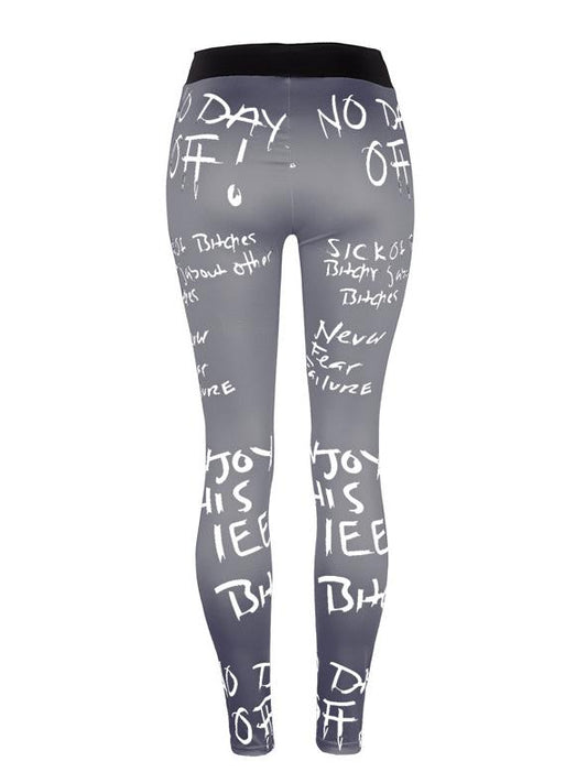 Slim slim printed yoga pencil pants leggings