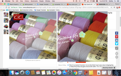 High Quality 8# Lace Cotton Yarn For Crocheting