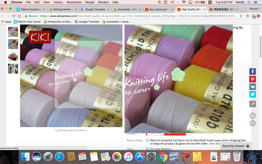 High Quality 8# Lace Cotton Yarn For Crocheting