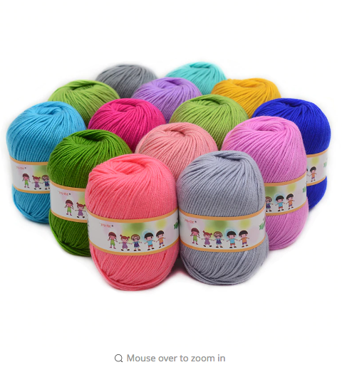 Cotton Silk Knitting Yarn Soft Warm Baby Yarn